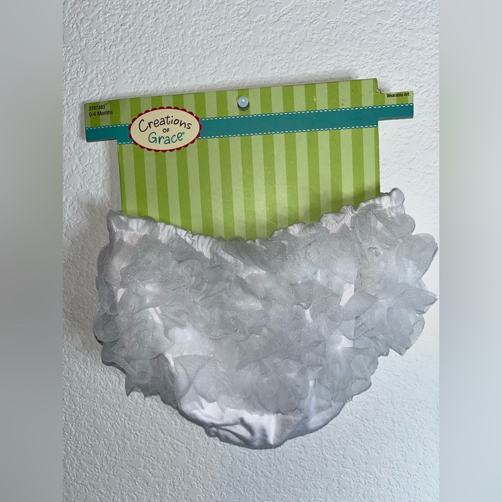 Creations of Grace Baby Girls 0-6 Months Stretch Ruched Tulle Diaper Cover NWT